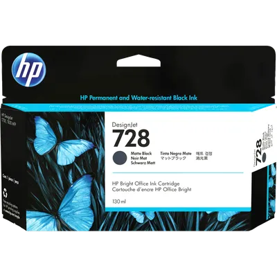 Картридж струйный HP 728 (3WX25A), черный матовый, 130 мл