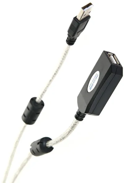 Кабель-адаптер AOPEN ACU823-20M, USB 2.0 активный удлинитель, 20 м