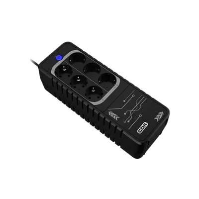 ИБП CBR LGT-650H-6F-LDB, 650 ВА/360 Вт, 6 розеток тип F, 3 с резервированием