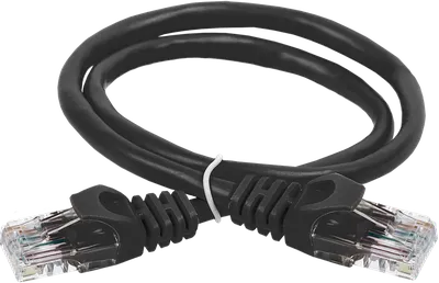 Патч-корд ITK PC09-C5EU-05M, Cat.5e U/UTP, 0,5 м, PVC, чёрный