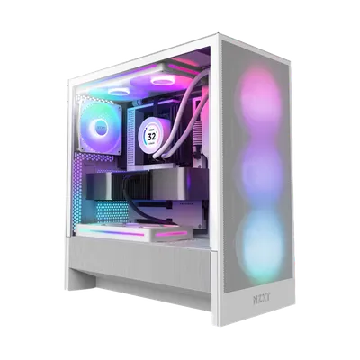 Корпус NZXT H5 Flow RGB (CC-H52FW-R1), Midi-Tower, 4×120 мм RGB, USB-C, белый