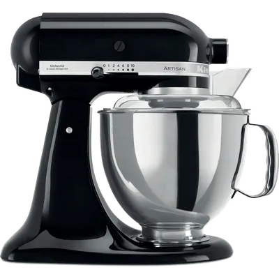 Миксер KitchenAid 5KSM175PSEOB, планетарный, 4.8л, 300Вт, черный