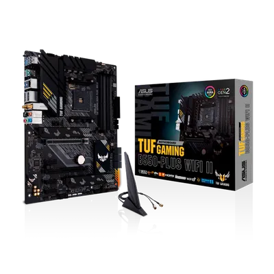 Материнская плата ASUS TUF GAMING B550-PLUS WIFI II, AM4, B550, 4×DDR4, ATX