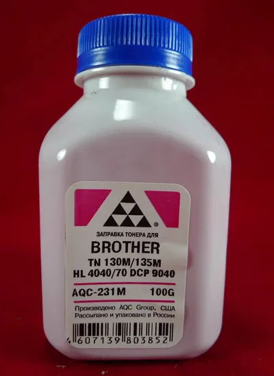 Тонер Brother TN 130M/135M magenta (фл. 100г) фас. Россия (AQC)