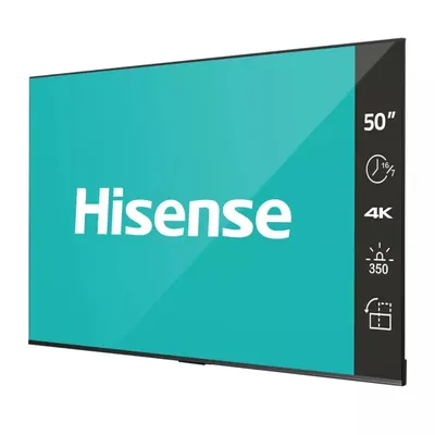 Информационный дисплей Hisense 50" 50DP30FE 350 nit, 4K, DLED, 16/7, RAM 2GB, ROM 16GB, Android 9, Landscape & Portrait