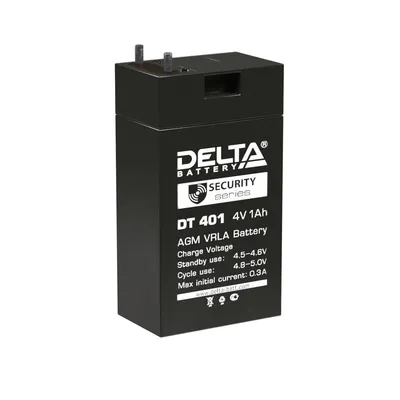 Батарея Delta DT 401, 4В, 1Ач, AGM