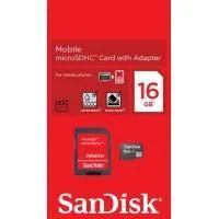 Карта памяти SanDisk SDSDQM-016G-B35A, microSDHC, 16GB, Class 4