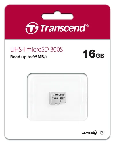 Карта памяти Transcend TS16GUSD300S, microSDHC 16 ГБ, Class 10 UHS-I U1