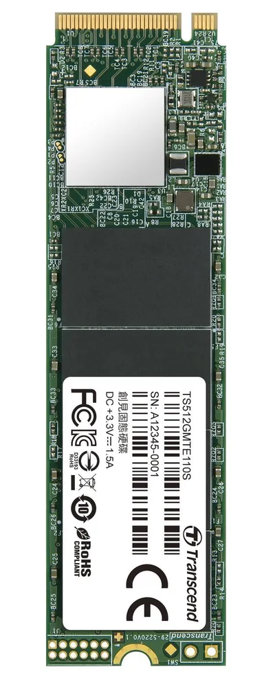 SSD Transcend MTE110S TS512GMTE110S, 512 ГБ, M.2 2280, PCIe 3.0 x4