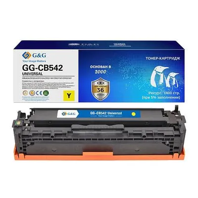 Картридж G&G GG-CB542 Universal, жёлтый, 1400 стр., с чипом