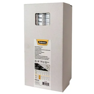 Пружины для переплета Fellowes FS-53482, пластик, 25мм, 50шт, белые