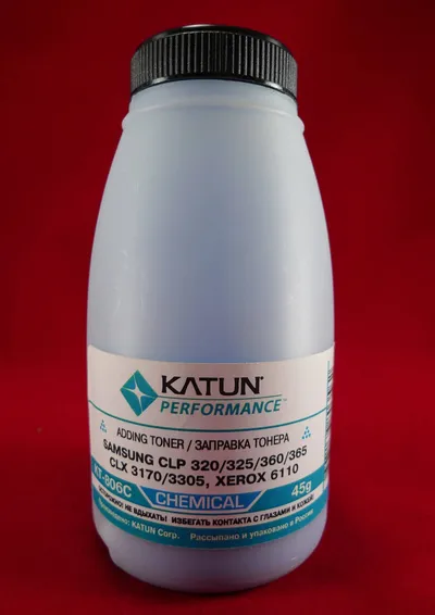 Тонер Katun KT-806C, Cyan, 45 г, для Samsung CLP/CLX и Xerox 6110