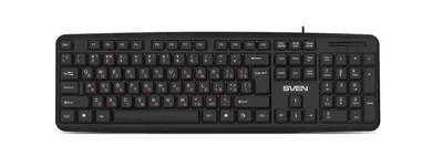 Клавиатура SVEN KB-S230, проводная USB, 104 клавиши, русская раскладка, кабель 2 м