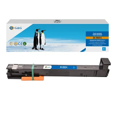 Картридж G&G GG-CB381A, голубой, 21000 страниц, для HP Color LaserJet CP6015