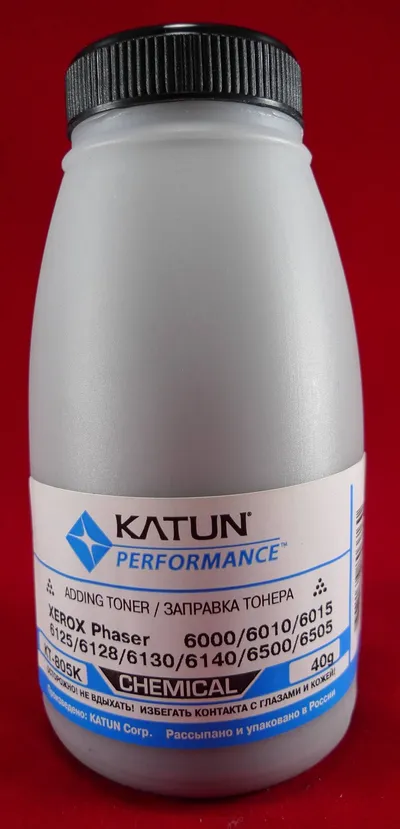 Тонер Katun KT-805K, чёрный, химический, 40 г, для Xerox Phaser
