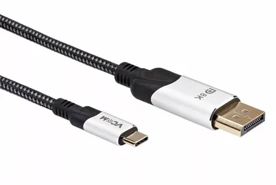 Кабель-адаптер VCOM CU422MCV-1.8M, USB 3.1 Type-C — DisplayPort, 1.8 м, 8K@60Hz