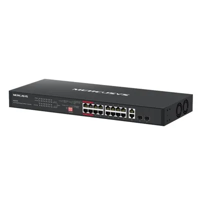 Коммутатор Mercusys MS120GP, 16×1GbE PoE+ + 2×1GbE + 2×SFP, 192 Вт