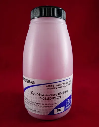 Тонер Black&White KST-212M-40 для Kyocera TK-580M, пурпурный, 40 г