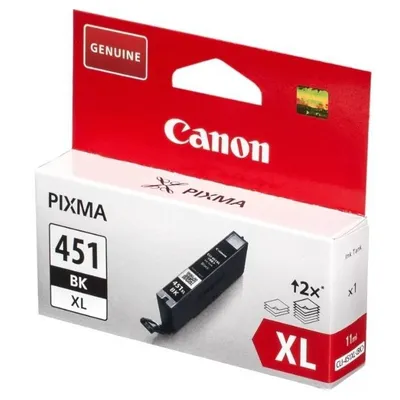 Картридж Canon CLI-451XLBK (6472B001), черный, 11 мл, для PIXMA