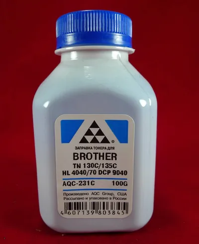 Тонер Brother TN 130C/135C cyan (фл. 100г) фас. Россия (AQC)
