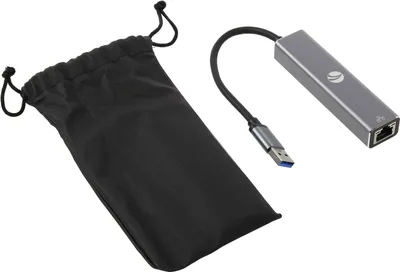 Переходник USB 3.0 -->RJ-45 1000Mbps+3 USB3.0, Aluminum Shell, 0.2м VCOM <DH312A>