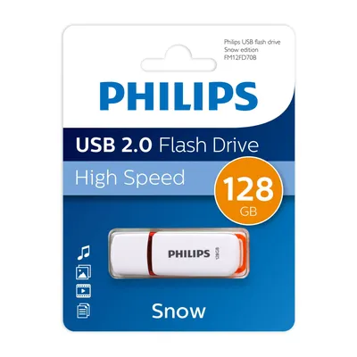 USB-флешка Philips Snow FM12FD70B/97, 128 ГБ, USB 2.0, тип-A