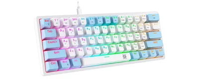 Клавиатура Defender Amox GK-585, механическая, 61 кнопка, USB, RU, подсветка