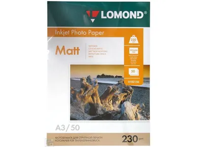 Бумага Lomond 0102156, A3, 230 г/м², 50 л., матовая