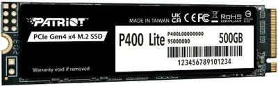 SSD Patriot P400 Lite P400LP500GM28H, 500GB, M.2 NVMe PCIe 4.0