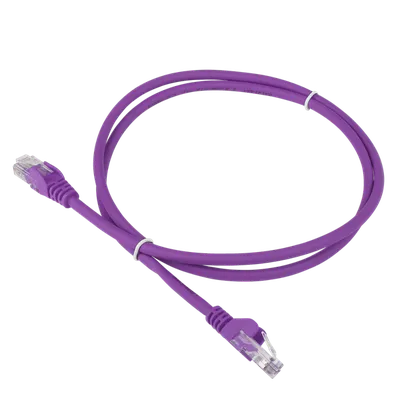 Патч-корд LANMASTER LAN-PC45/U6-0.5-VI, UTP кат.6, LSZH, 0.5 м, фиолетовый