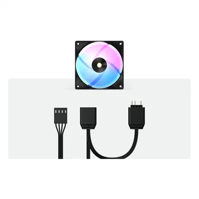 Вентилятор Ocypus Delta F12 BK ARGB, комплект 3 шт., 120×120×25 мм, 500–2000 об/мин, 4-pin PWM