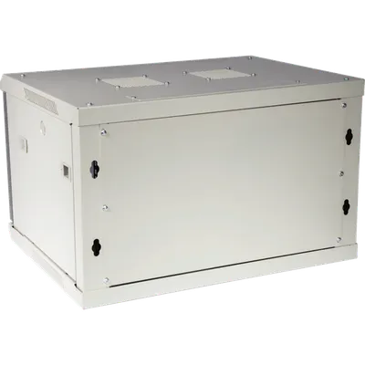 Шкаф настенный LANMASTER Pro TWT-CBWPM-9U-6x4-GY, 9U, 600×450, металлическая дверь