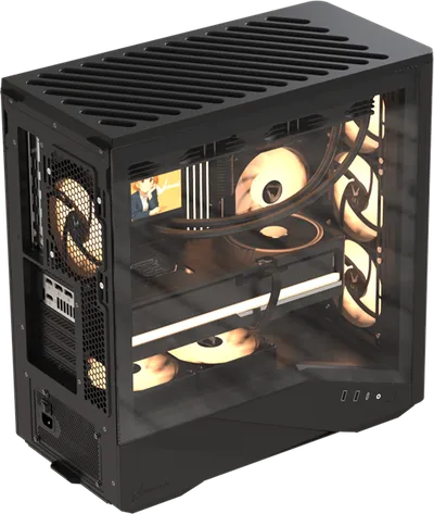 Корпус Formula Air Power G9 DUO PA Black, ATX, Midi-Tower, Type-C, Mesh/Glass