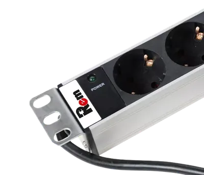 Блок розеток ЦМО R-16-9S-I-440-3, 16A, 9×Schuko, 1U, 3 м