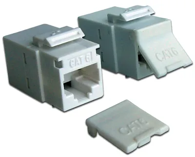 Повторитель портов LANMASTER LAN-KCP45U6-WH, RJ-45, кат.6, Keystone, белый