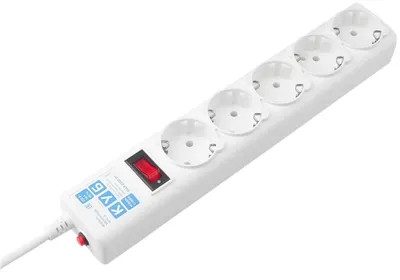 Сетевой фильтр PowerCube SPG-B-0,5M-WHITE, 0.5м, 5 розеток, 10А