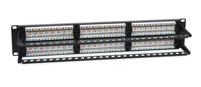 Патч-панель Cabeus PL-48-Cat.6-Dual, 48×RJ45, кат.6, Dual IDC, 2U