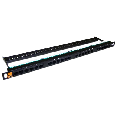 Патч-панель LANMASTER LAN-PPC24U5E, 24×RJ45, кат.5e, UTP, 0.5U