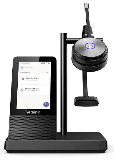 DECT-гарнитура Yealink WH66-Mono-Teams, моно, 160 м, шумоподавление