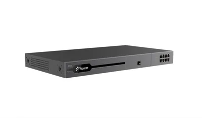 АТС YEASTAR IP-АТС на 300 абонентов и 60 одновременных вызовов, позволяет подключать аналоговые линии/телефоны, линии BRI/PRI и GSM-линии посредством дополнительных модулей, поддерживает протоколы MFC R2,