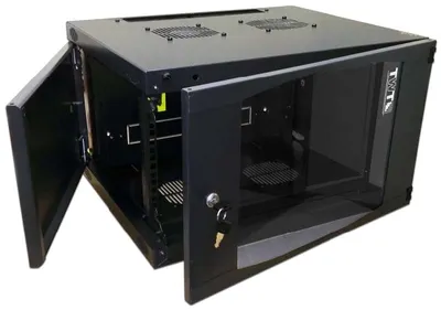 Шкаф Lanmaster Next TWT-CBWNG-15U-6X6-BK, настенный 15U, 550x600 мм, стеклянная дверь