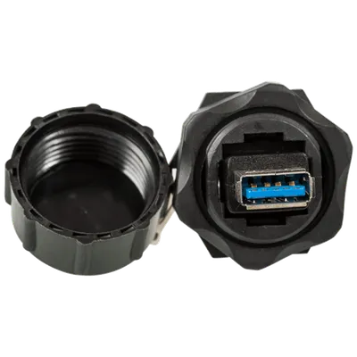 Соединительный модуль LANMASTER LAN-OK-USB30/180-WP, USB 3.0, IP67, с крышкой
