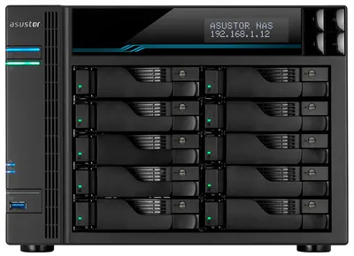 NAS ASUSTOR AS6510T, 10-Bay, Intel Atom C3538, 8ГБ DDR4
