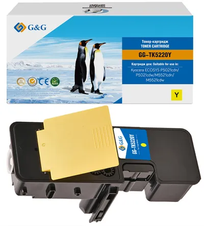 Картридж лазерный G&G GG-TK5220Y, желтый, 1200 стр., для Kyocera