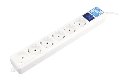 Сетевой фильтр PowerCube SPL(5+1)-16B-P-5M, 6 розеток, 5м, 16А