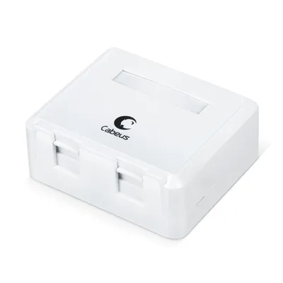 Корпус розетки Cabeus MB-2, настенный, 2×Keystone, белый