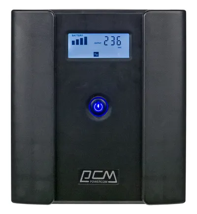 ИБП POWERCOM Raptor RPT-1500AP-LCD-NC1, Line-Interactive, 1500VA/900W, Tower, 4×Schuko, LCD, USB