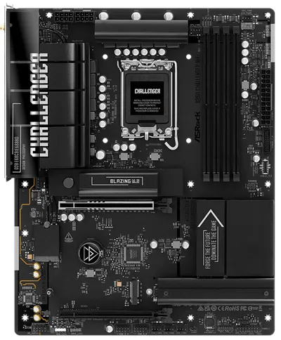 Материнская плата ASROCK B860 Challenger WiFi, LGA1851, DDR5, ATX