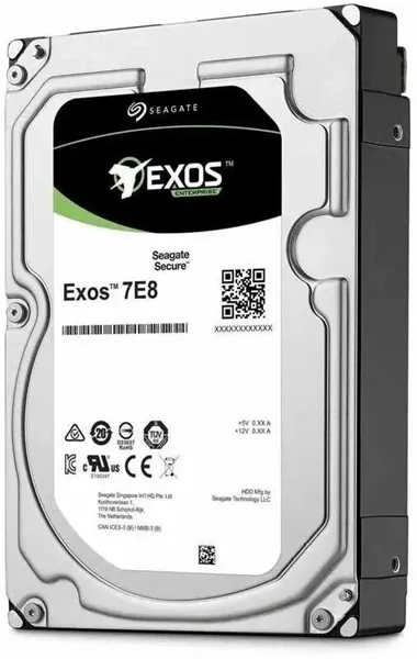 Жесткий диск Seagate Exos 7E8 ST2000NM000A, 2 ТБ, SATA 6 Гбит/с, 3.5", 7200 rpm, 256 МБ