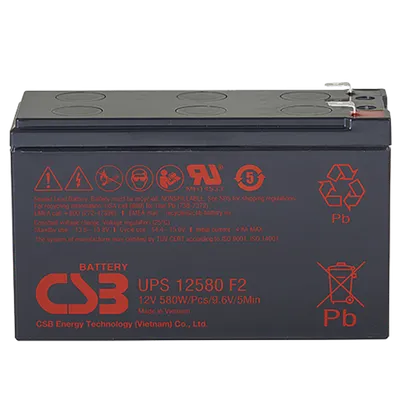 АКБ CSB UPS12580 F2 CSB, 12 В, 10.5 А·ч, для ИБП